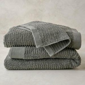 Bath | Olive Green Textured Towel Bath Bath