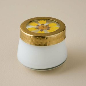 Candles + Fragrance | Honey Tobacco Pressed Floral Candle Candles + Fragrance Candles + Fragrance