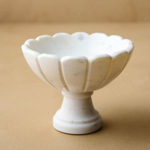 Decorative Objects | Marble Scalloped Accent Bowl Decor Decorative Objects