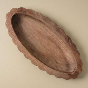 Decorative Objects | Oval Antiqued Wood Tray Decor Decorative Objects