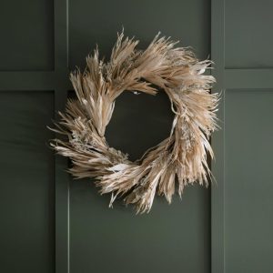 Florals + Wreaths | Bleached Husk Wreath Decor Florals + Wreaths