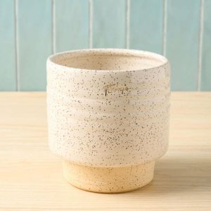 Garden | Black Oak Ferny’s Medium White Speckle Planter Decor Garden