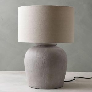 Lighting | Cement Oversized Greenleigh Table Lamp Decor Lighting