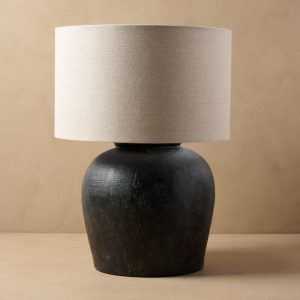 Lighting | Charcoal Greenleigh Oversized Table Lamp Decor Lighting