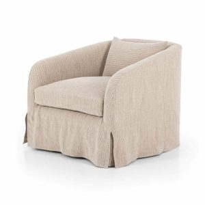 Living Room Furniture | Harris Slipcovered Swivel Chair Furniture Living Room Furniture