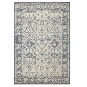 Rugs | Gigi Ivory Blue Rug 2′-7″ X 4′ Kitchen + Dining Rugs