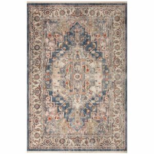 Rugs | Janey Indigo Multi Rug 2′-7″ X 4′ Kitchen + Dining Rugs