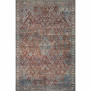 Rugs | Lenna Brick Sky Rug 2′-0″ x 5′-0″ Kitchen + Dining Rugs