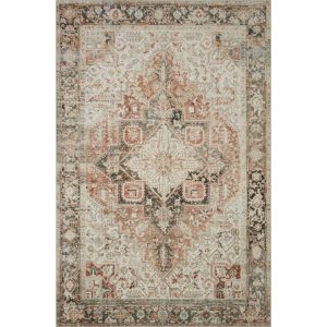 Rugs | Lenna Rust Charcoal Rug 2′-0″ x 5′-0″ Kitchen + Dining Rugs