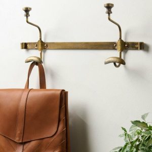 Shelves + Organization | Duke Antique Brass Metal Wall Hooks Shelves + Organization Shelves + Organization