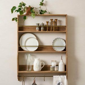 Shelves + Organization | Hannon Wood and Brass Display Shelf Shelves + Organization Shelves + Organization