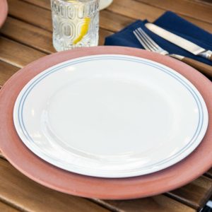 Tabletop | Blue Striped Dinner Plate Kitchen + Dining Tabletop