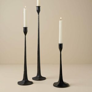 Tapers + Candleholders | Black Gatecrest Decor Tapers + Candleholders