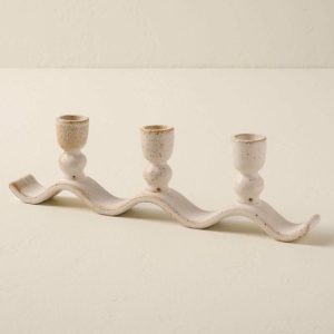 Tapers + Candleholders | Ross Ceramic Multi Taper Holder Decor Tapers + Candleholders