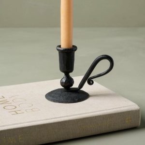 Tapers + Candleholders | Wright Taper Holder with Handle Decor Tapers + Candleholders