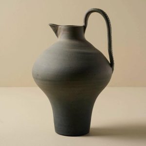 Vases | Ravine Black Ceramic Jug Decor Vases