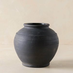 Vases | Rustic Black Hand-Made Vase Decor Vases