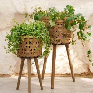 Garden | Basket Plant Stand Decor Garden