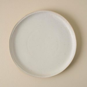 Tabletop | French White Speckle Plate Kitchen + Dining Tabletop